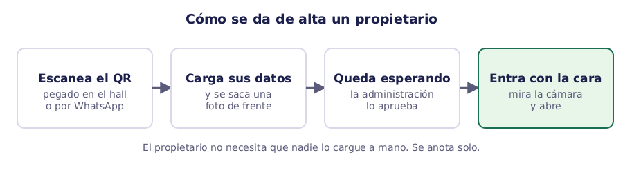Pasos del alta de un propietario